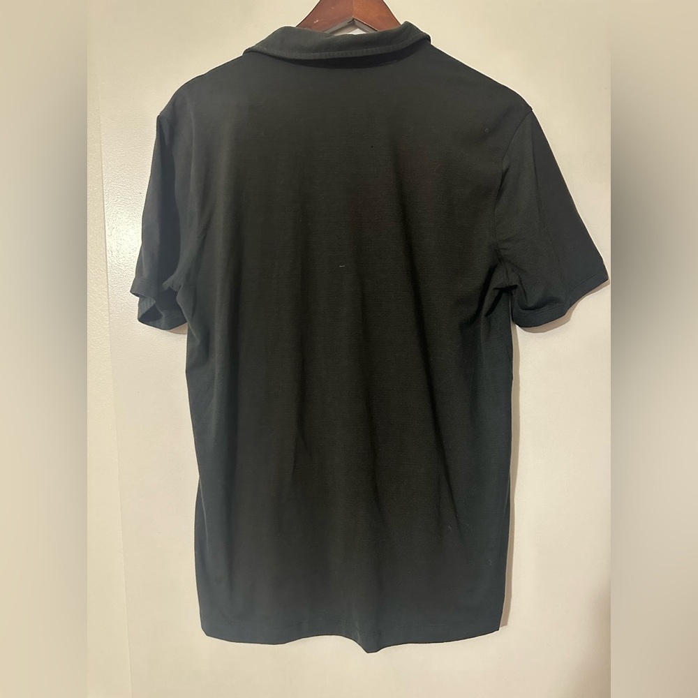 Lululemon Classic-Fit Pique Short Sleeve Polo Black Mens - Picture 6 of 7